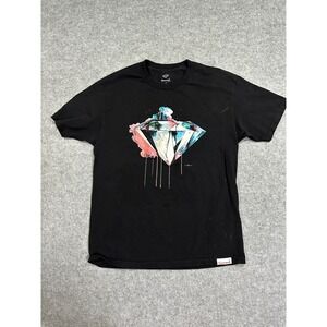 Diamond Supply Co Watercolor Drip Diamond Graphic Tee Large Black Cotton Skate